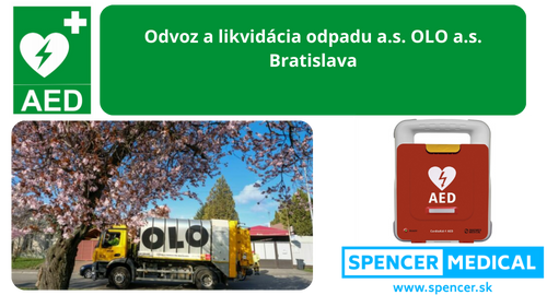 AED Defibrilátor Odvoz a likvidácia odpadu a.s. OLO a.s. Bratislava